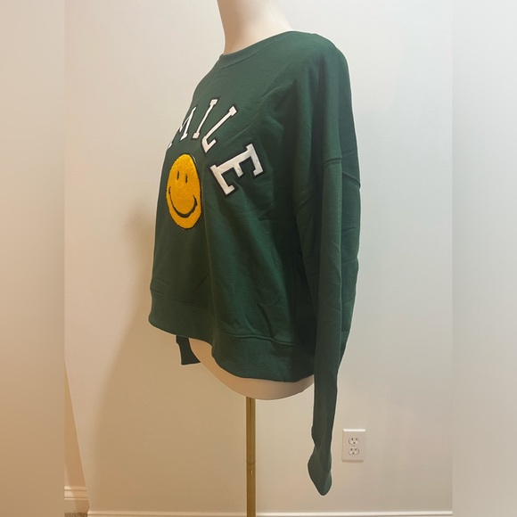 Altar’d State Smiley Face Boxy Cropped Sweater - Picture 6 of 9